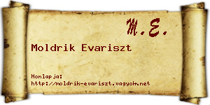 Moldrik Evariszt névjegykártya